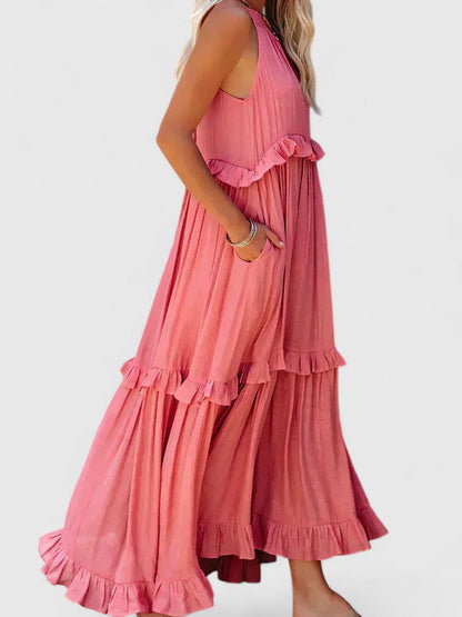Cecily | Women's Elegant Draped Maxi Dress