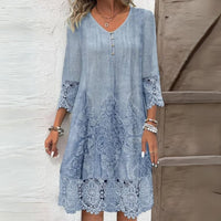 Elspeth | Women's Long Sleeve Boho Midi Dress