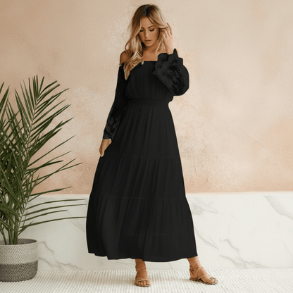 Lesley | Women's Elegant Off-Shoulder Maxi Dress
