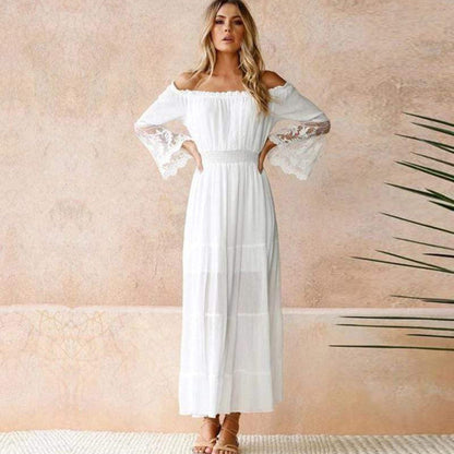 Lesley | Women's Elegant Off-Shoulder Maxi Dress