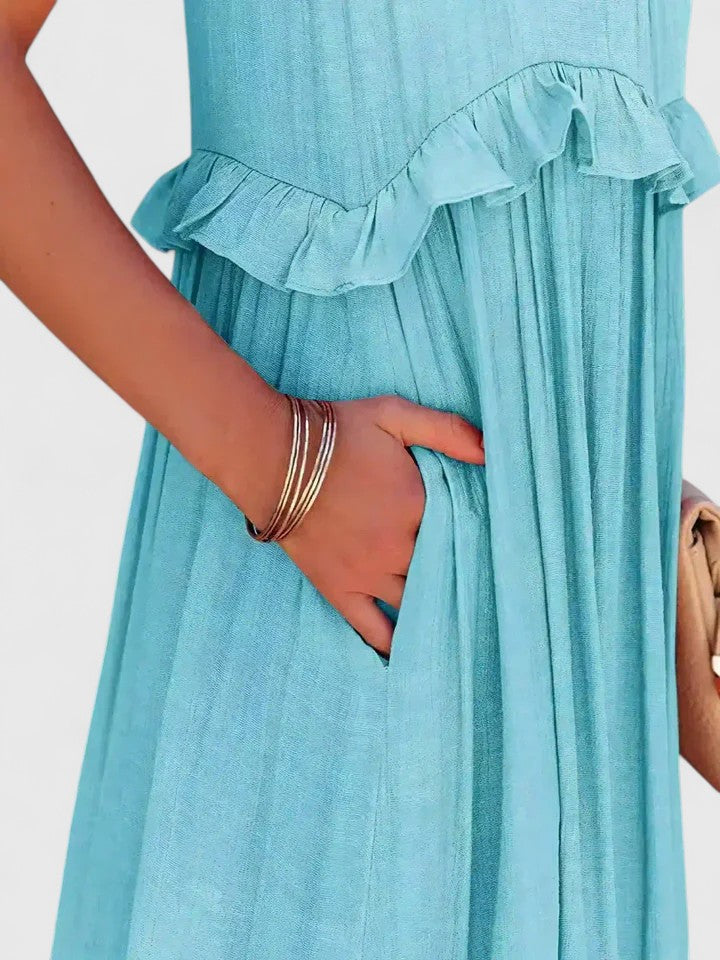 Cecily | Women's Elegant Draped Maxi Dress