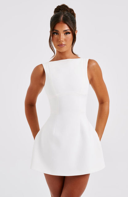 Chloe | Women's Structured Sleeveless Mini Dress