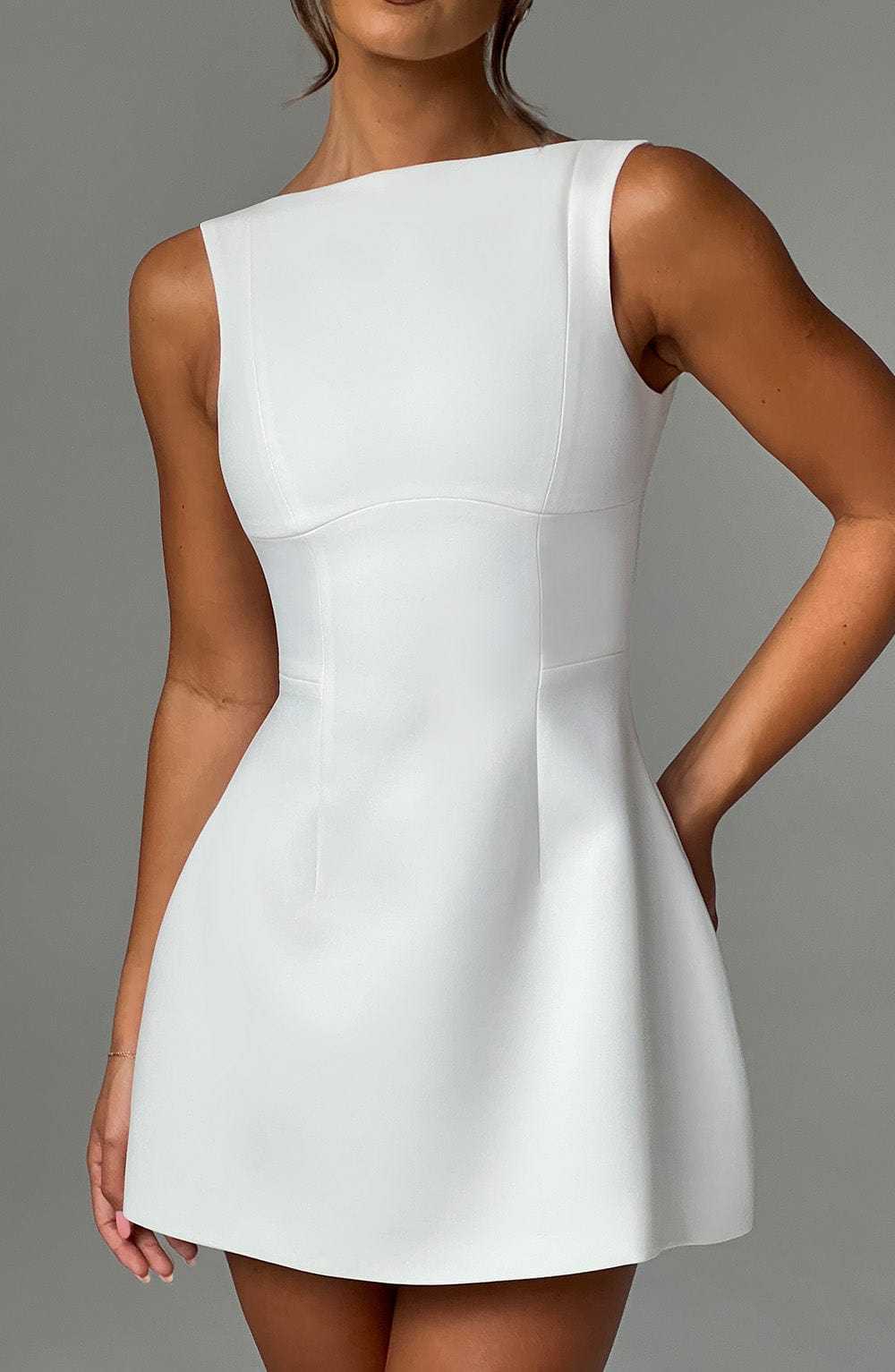 Chloe | Women's Structured Sleeveless Mini Dress