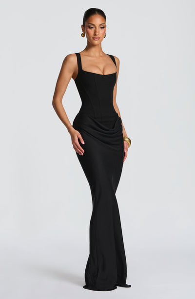 Katie | Women's Formal Draped Maxi Dress