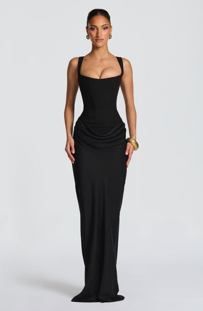 Katie | Women's Formal Draped Maxi Dress