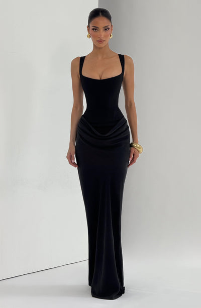 Katie | Women's Formal Draped Maxi Dress
