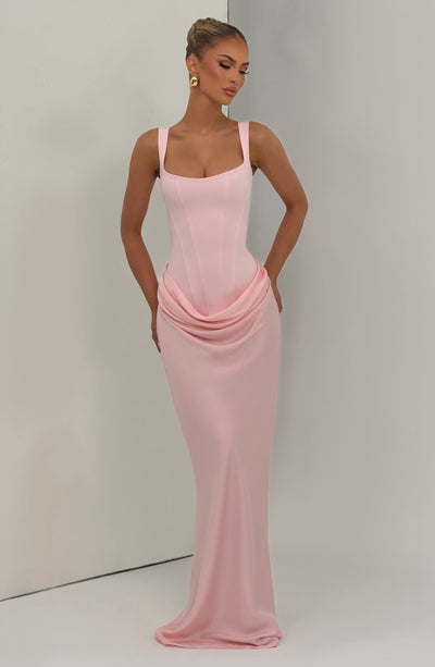 Katie | Women's Formal Draped Maxi Dress