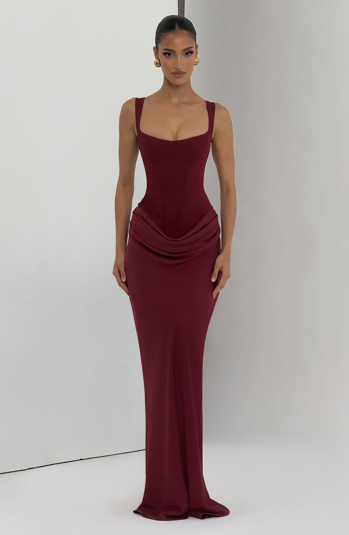 Katie | Women's Formal Draped Maxi Dress