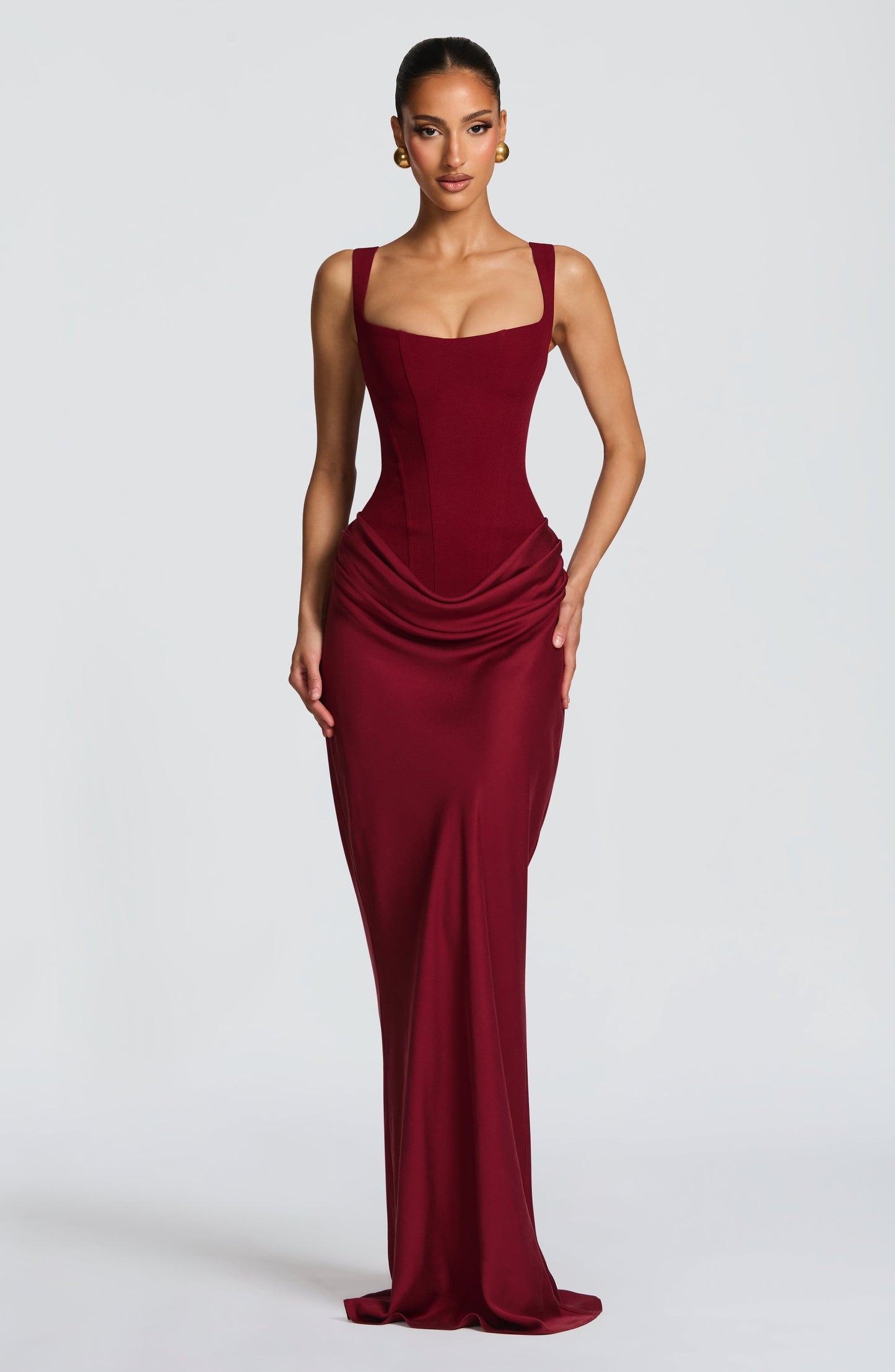 Katie | Women's Formal Draped Maxi Dress