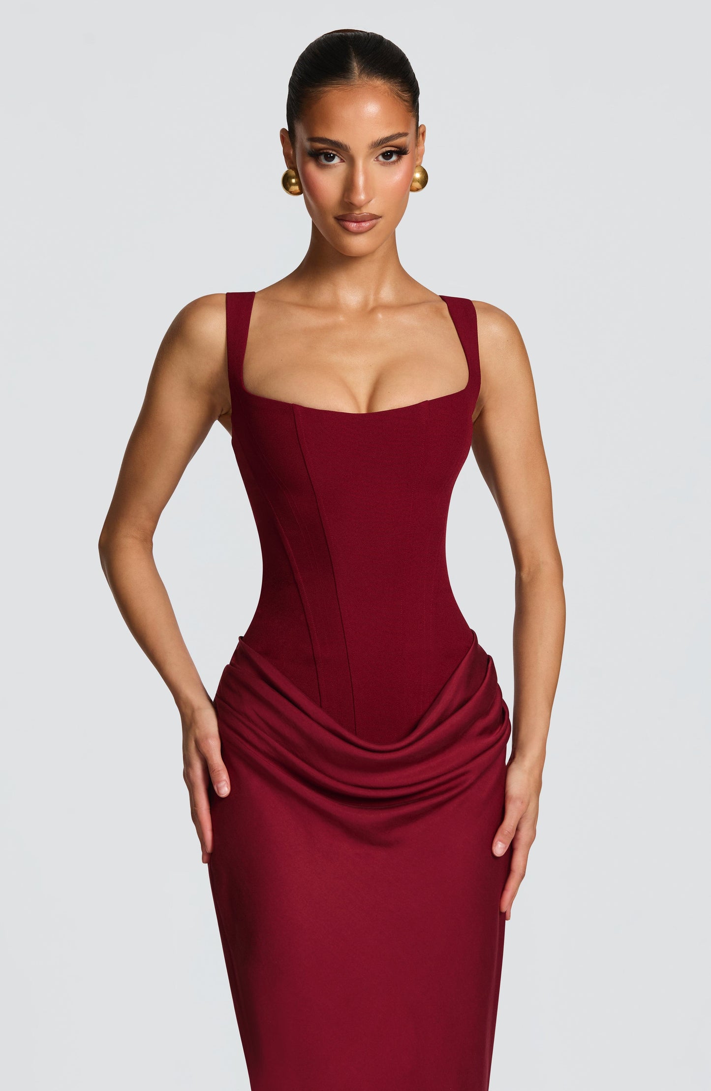 Katie | Women's Formal Draped Maxi Dress
