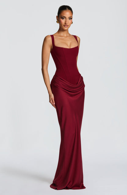 Katie | Women's Formal Draped Maxi Dress