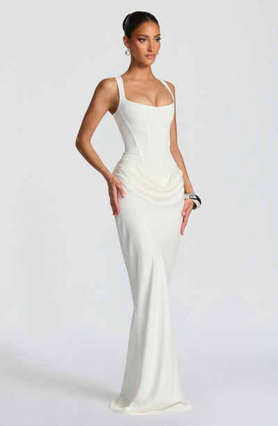 Katie | Women's Formal Draped Maxi Dress
