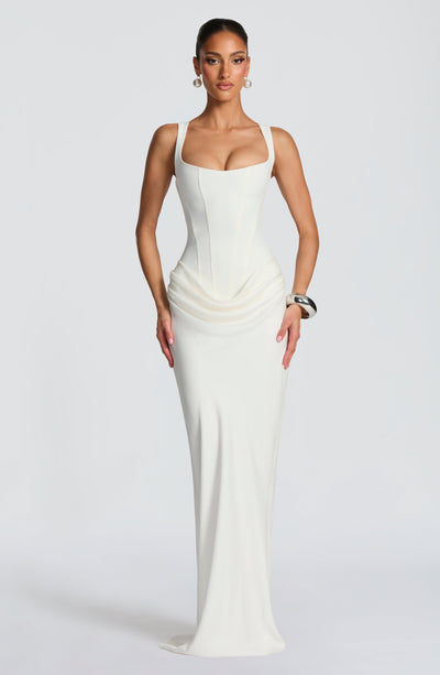 Katie | Women's Formal Draped Maxi Dress