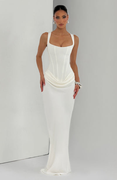 Katie | Women's Formal Draped Maxi Dress
