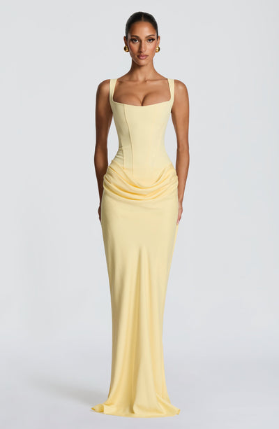 Katie | Women's Formal Draped Maxi Dress
