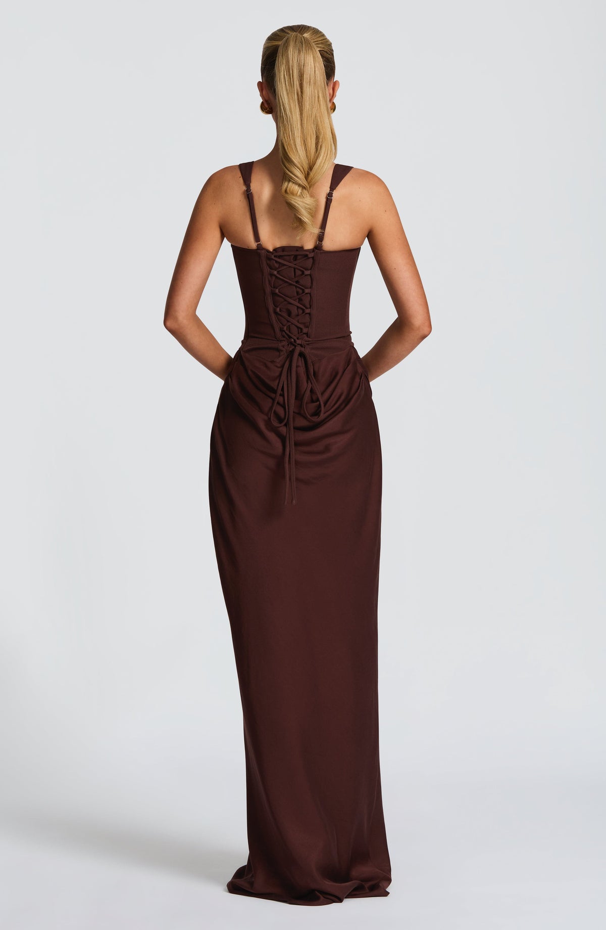 Caroline | Women's Elegant Draped Square Neck Dress