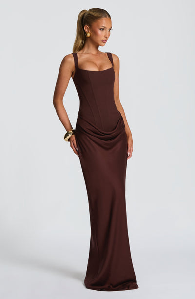 Katie | Women's Formal Draped Maxi Dress