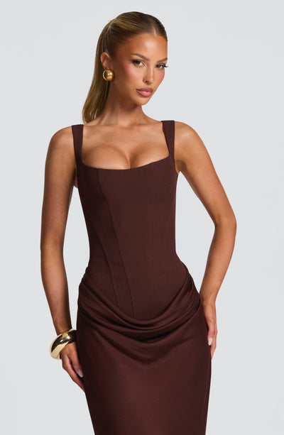 Katie | Women's Formal Draped Maxi Dress