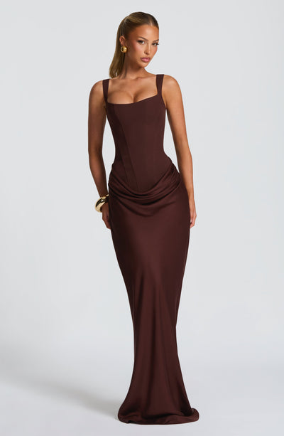 Katie | Women's Formal Draped Maxi Dress