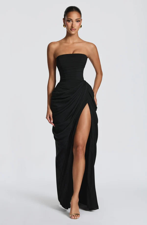Klara | Women's Elegant Strapless Lace-Up Corset Dress