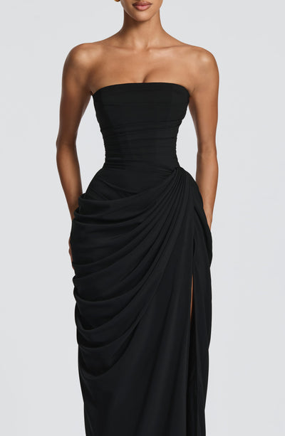 Evie | Women's Strapless Draped Corset Dress