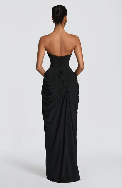 Klara | Women's Elegant Strapless Lace-Up Corset Dress