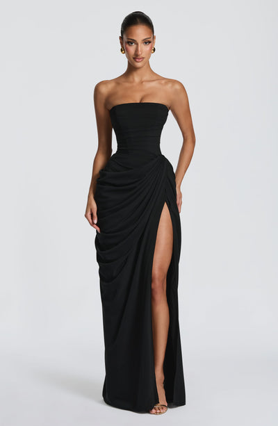 Evie | Women's Strapless Draped Corset Dress