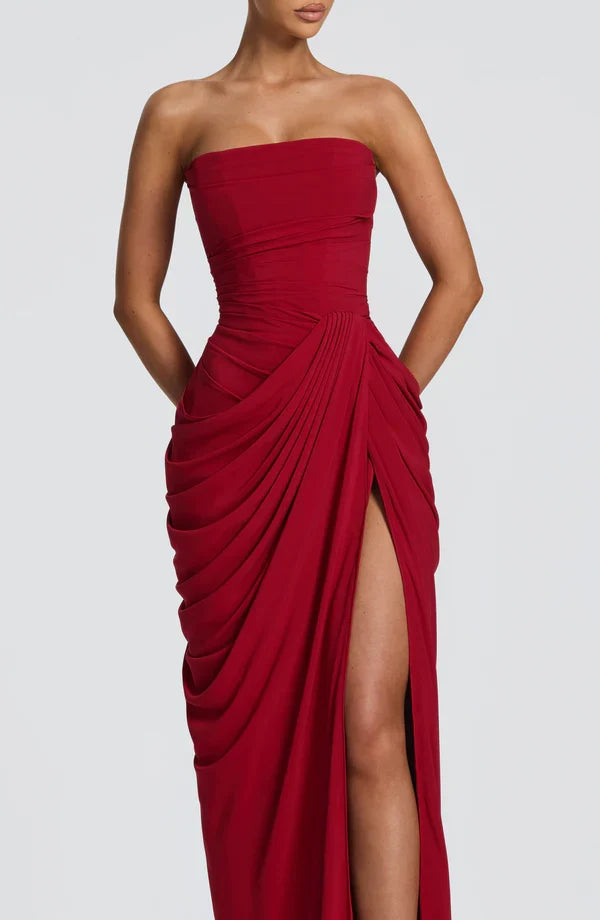 Klara | Women's Elegant Strapless Lace-Up Corset Dress