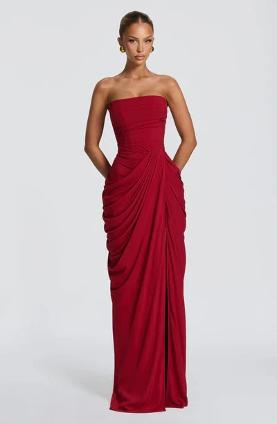 Klara | Women's Elegant Strapless Lace-Up Corset Dress