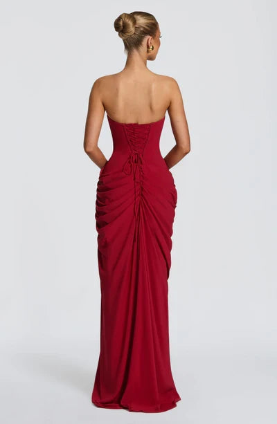 Klara | Women's Elegant Strapless Lace-Up Corset Dress