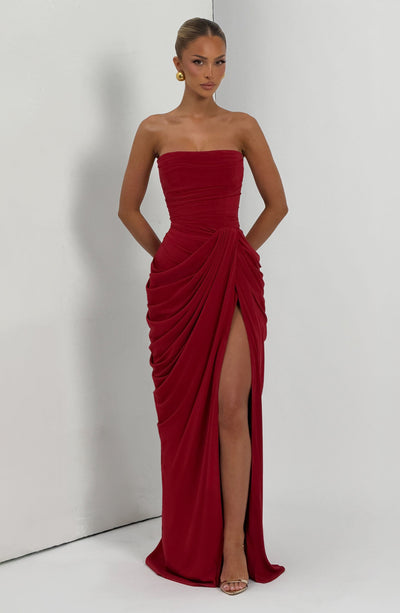 Evie | Women's Strapless Draped Corset Dress