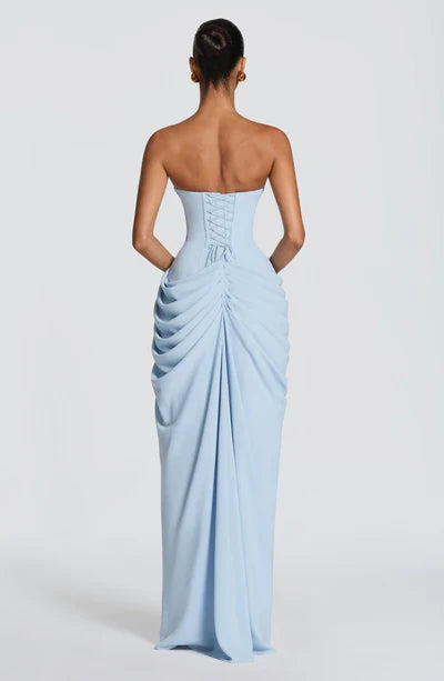 Klara | Women's Elegant Strapless Lace-Up Corset Dress