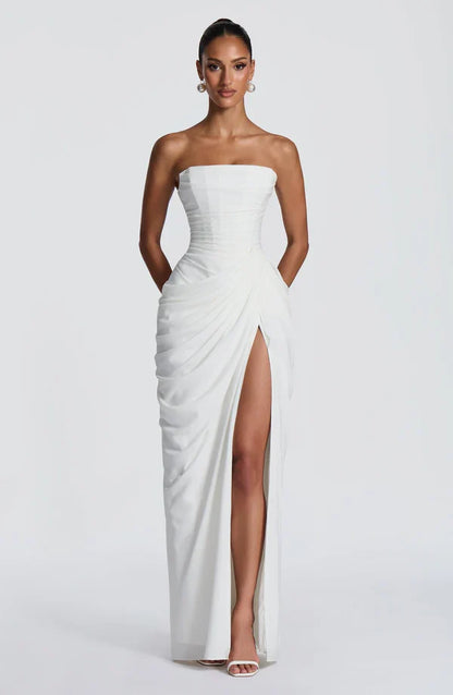 Klara | Women's Elegant Strapless Lace-Up Corset Dress