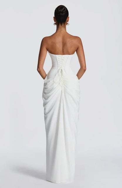 Klara | Women's Elegant Strapless Lace-Up Corset Dress