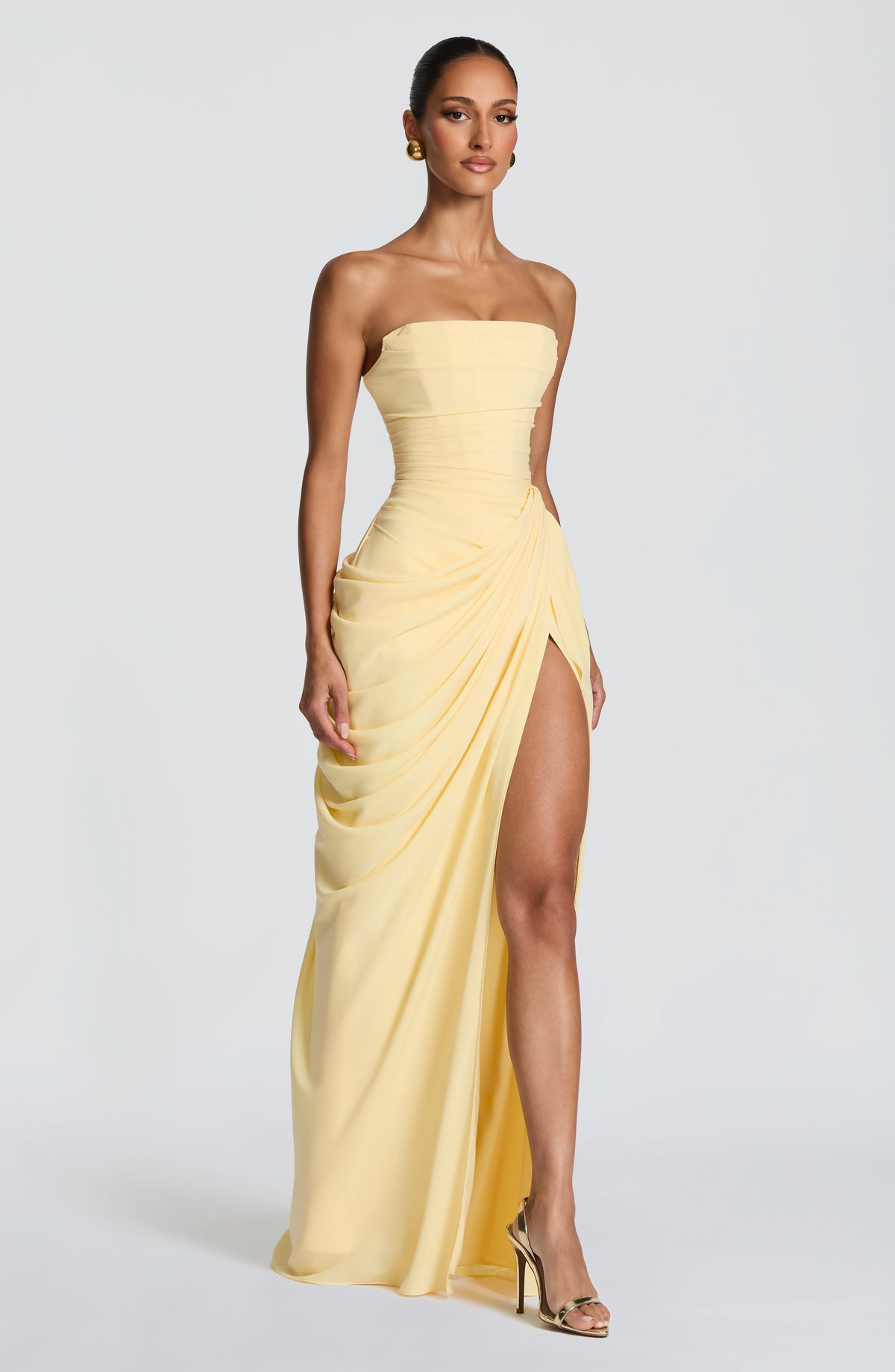 Evie | Women's Strapless Draped Corset Dress