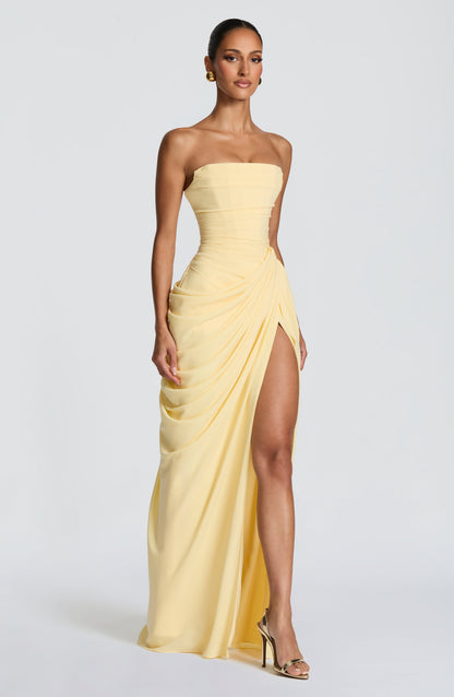 Evie | Women's Strapless Draped Corset Dress