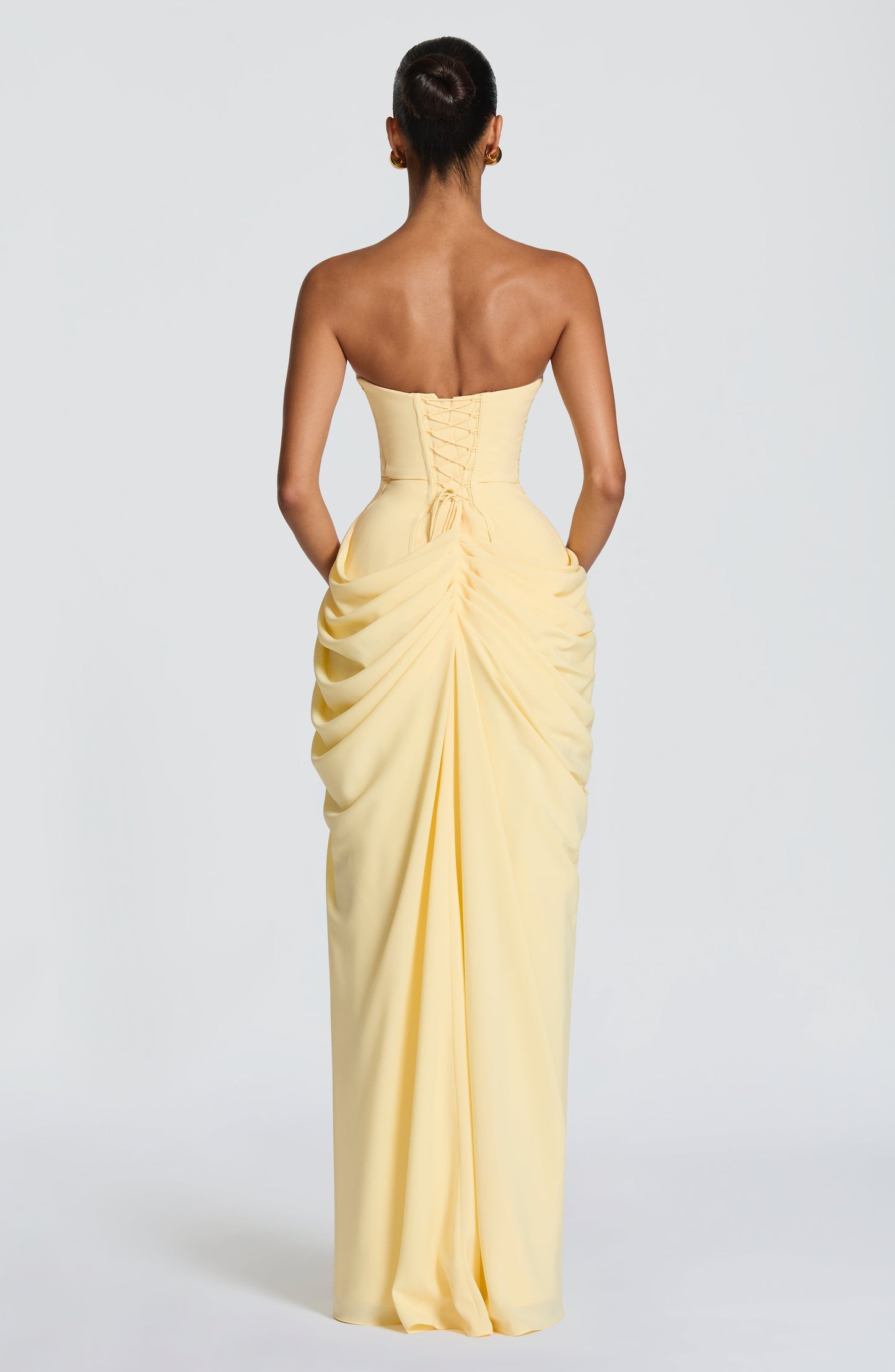 Evie | Women's Strapless Draped Corset Dress