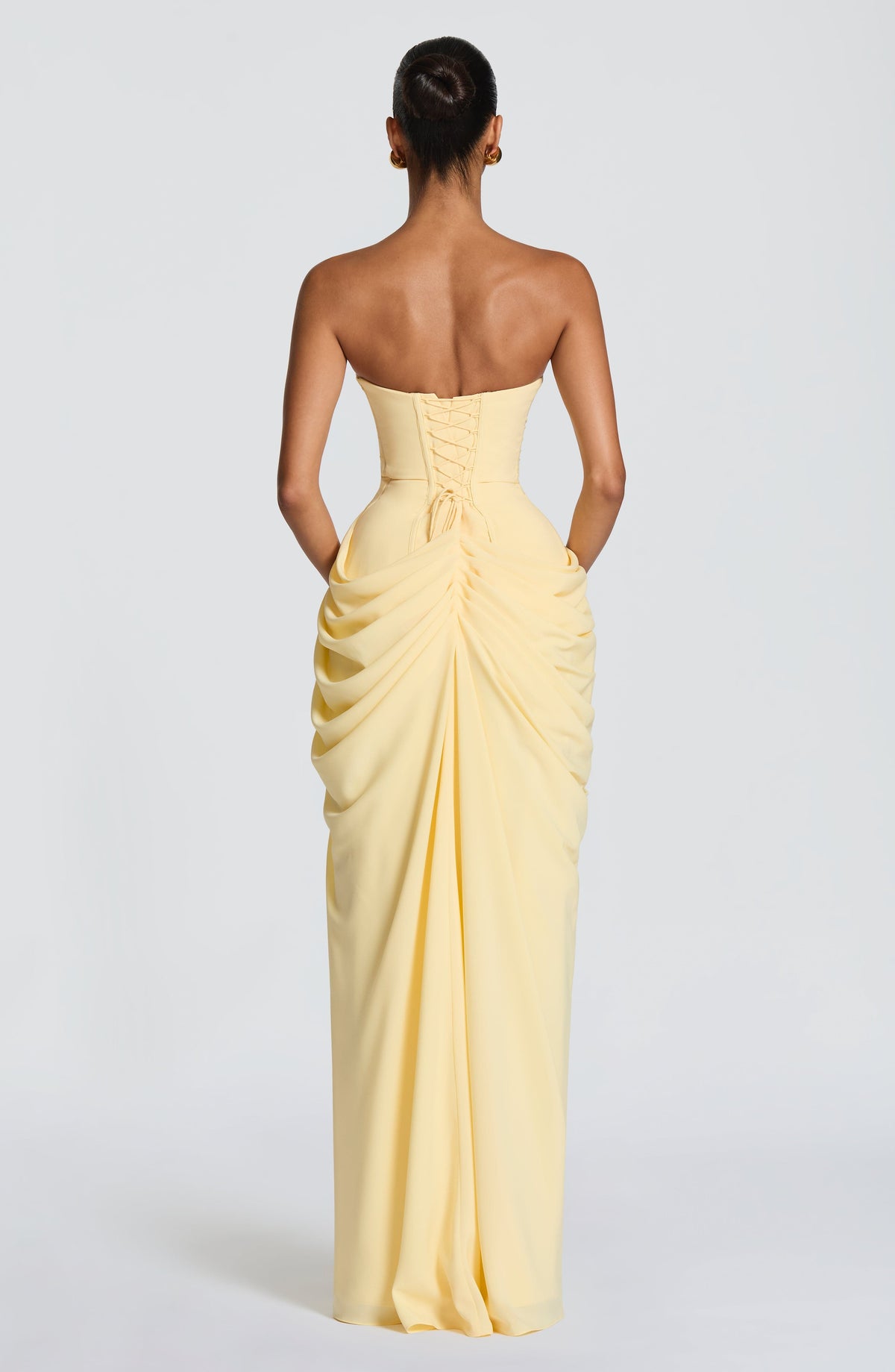 Klara | Women's Elegant Strapless Lace-Up Corset Dress