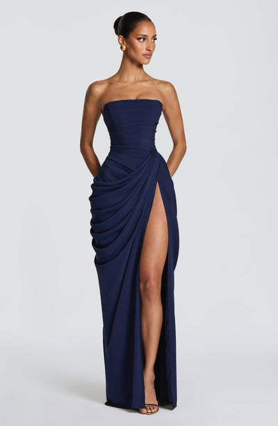 Evie | Women's Strapless Draped Corset Dress