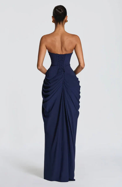 Klara | Women's Elegant Strapless Lace-Up Corset Dress