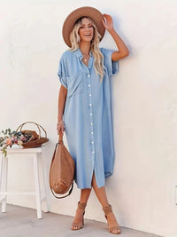 Daisy | Women's Casual Button Up Shirt Dress