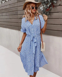 Jasmine | Women's Wrapped Floral Button Dress