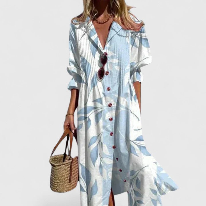 Deborah | Women's Relaxed Button-Front Maxi Dress