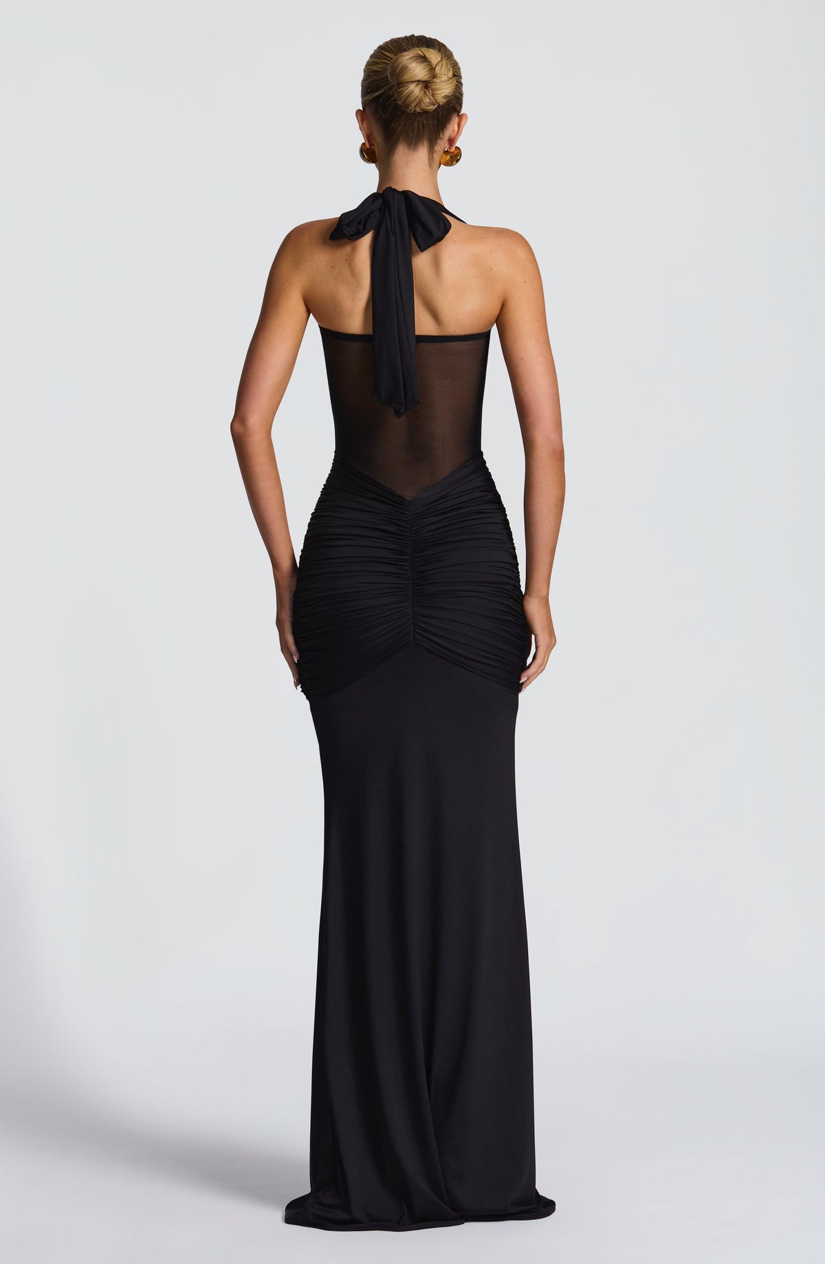 Deborah | Women's Ruched Halter Evening Gown