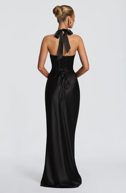 Phoebe | Women's Satin Gown Wedding Guest Dress
