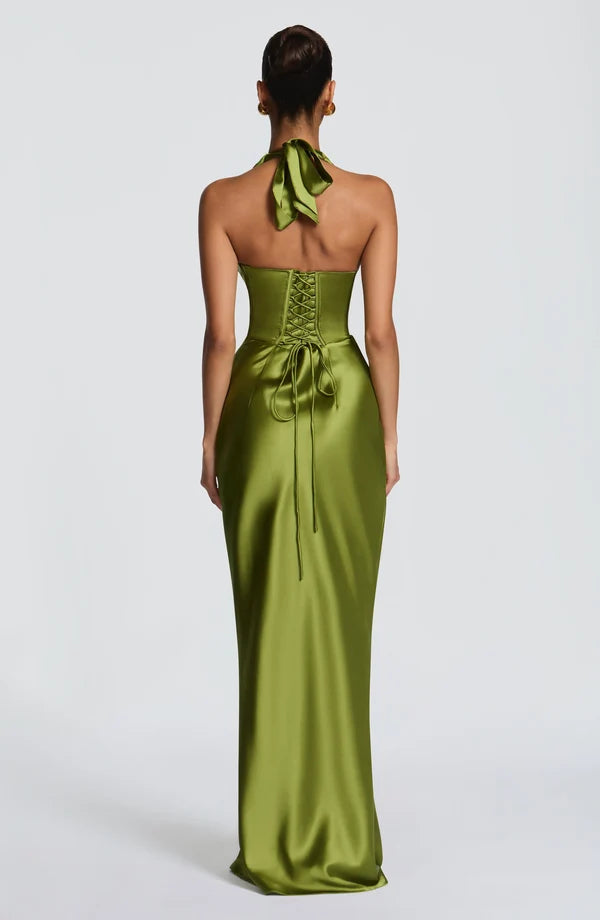 Phoebe | Women's Satin Gown Wedding Guest Dress