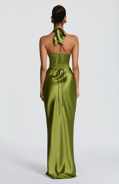 Phoebe | Women's Satin Gown Wedding Guest Dress