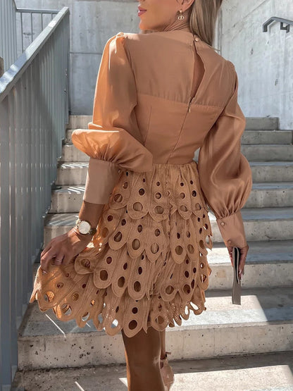 Elspeth | Women's Romantic V-Neck Eyelet Dress