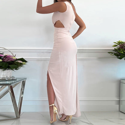 Evie | Women's One-Shoulder Ruched Maxi Dress