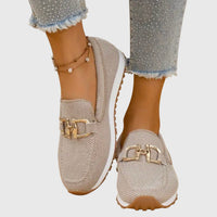 Lucy | Women's Textured Slip-On Loafer Sneakers